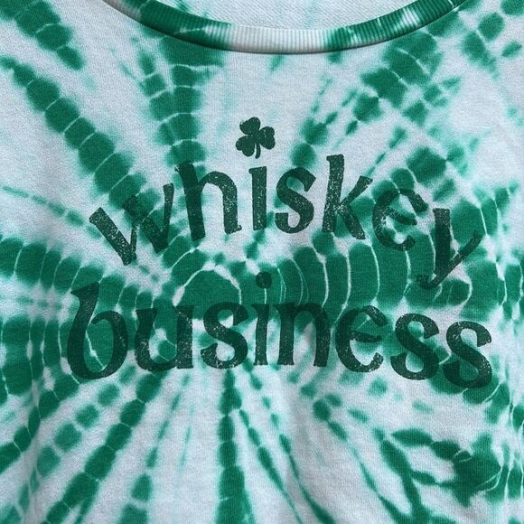 Grayson Threads whiskey business cropped tie dye long sleeve shirt - Picture 3 of 6